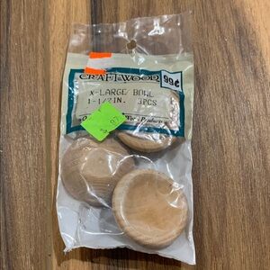 Vintage Wooden 1.5” crafting dishes bowls miniatures for dollhouse